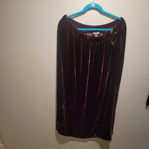 Eileen Fisher 2 piece velvet Plum Sleeveless top Size 1X with Skirt Size 2X - Picture 10 of 15